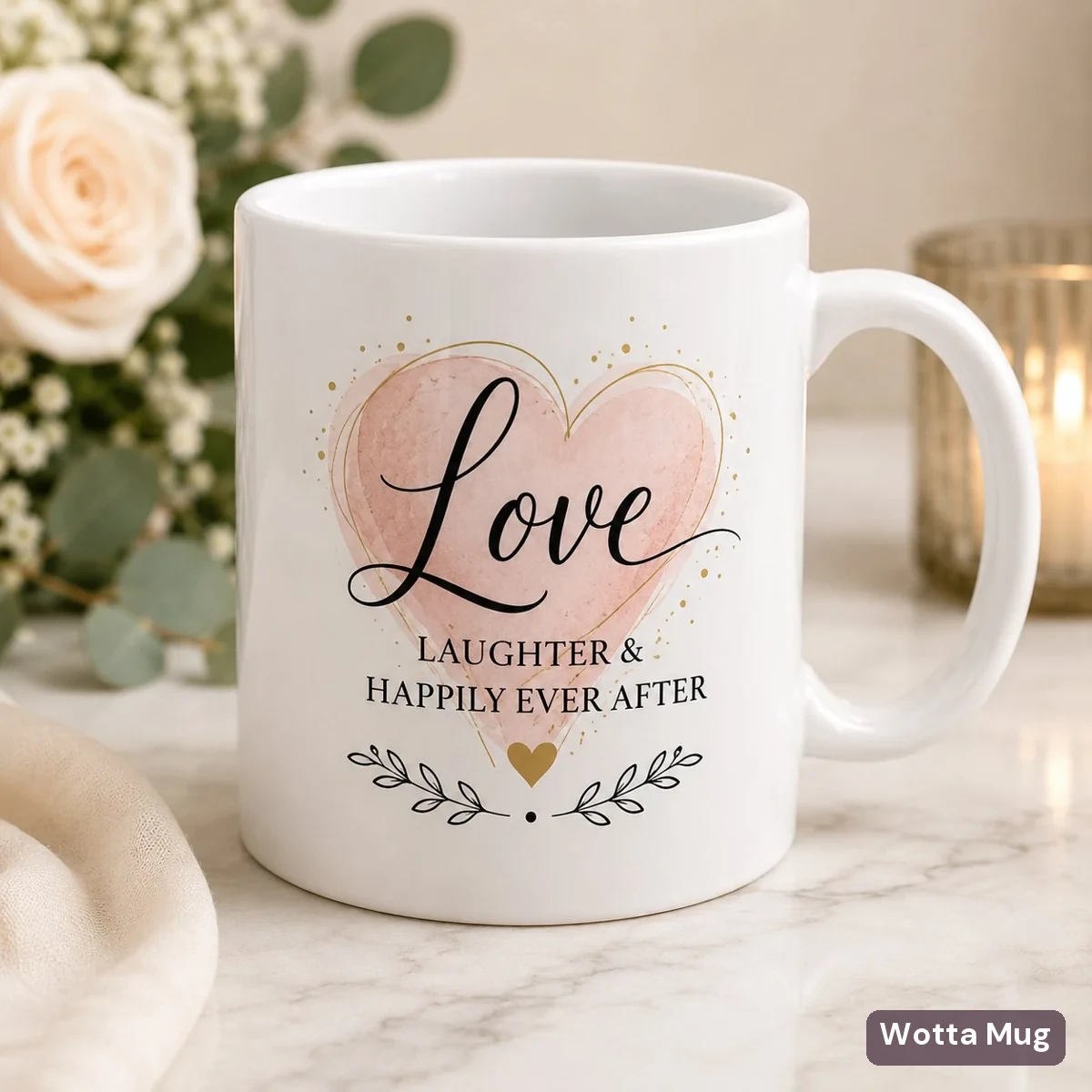 Wedding mug gift — personalised full-colour print