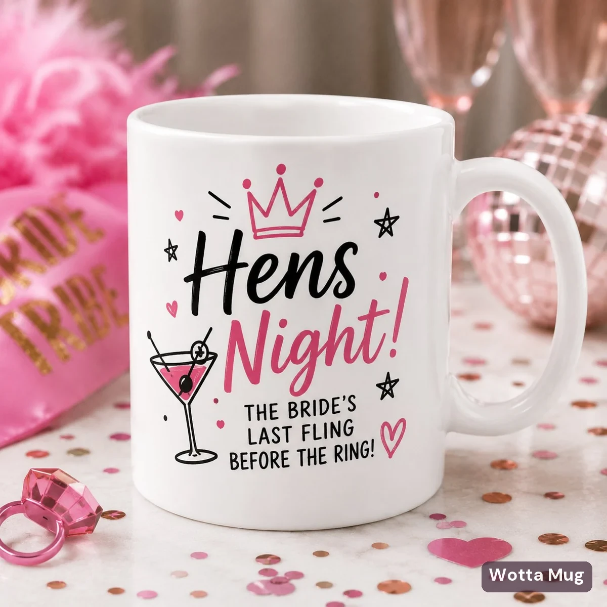 Custom hens night mugs — personalised squad mugs, Gold Coast