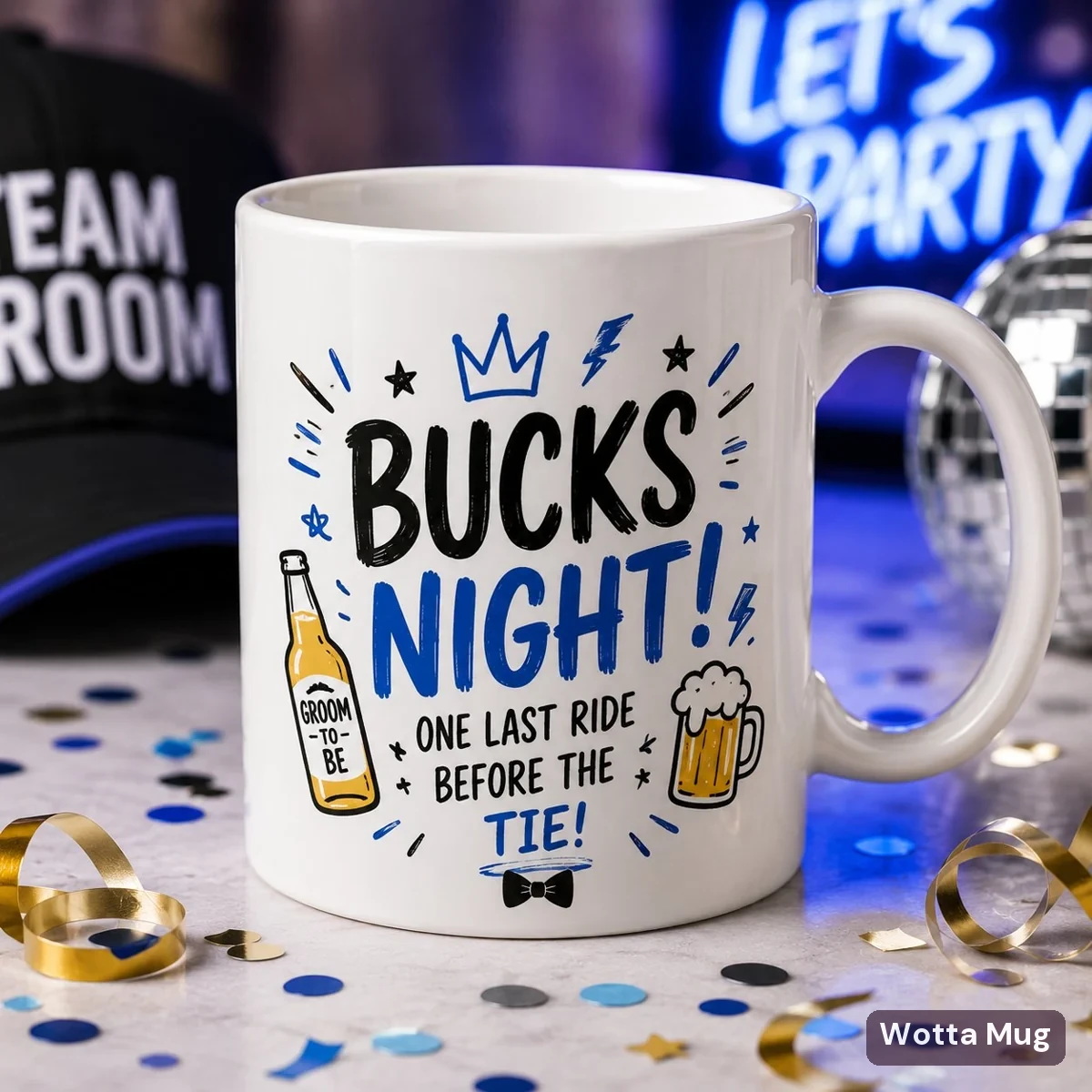 Custom party mug examples for hens and bucks celebrations