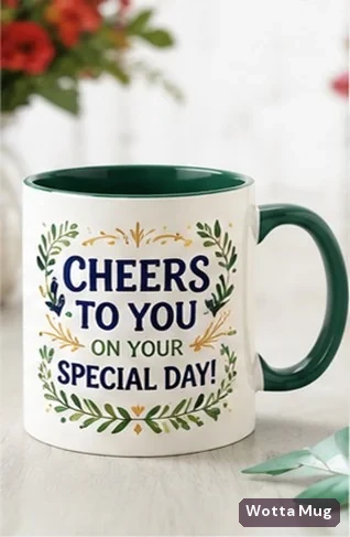 Special Day birthday mug — dark green